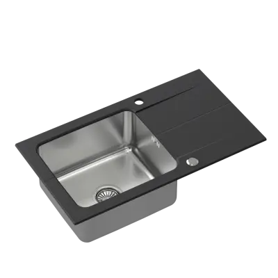Quadri Fusion beépíthető rozsdamentes acél mosogató onyx gránit csepegtetőrész 78x44 megfordítható 1208957871
