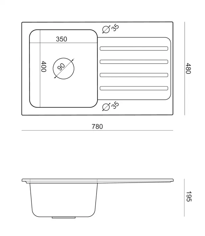 Quadri Fusion rozsdamentes acél mosogatótálca ezüst gránit csepegtető felülettel 78x48 megfordítható 1208957877
