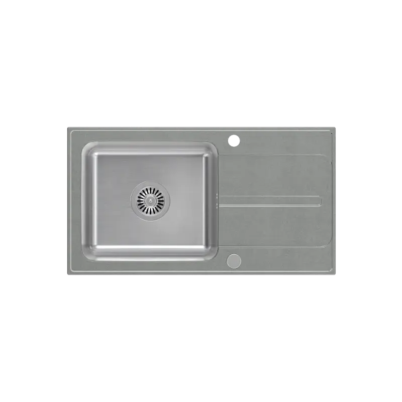 Quadri Fusion beépíthető rozsdamentes acél mosogató ezüst gránit csepegtető résszel 78x43 megfordítható 1208957880