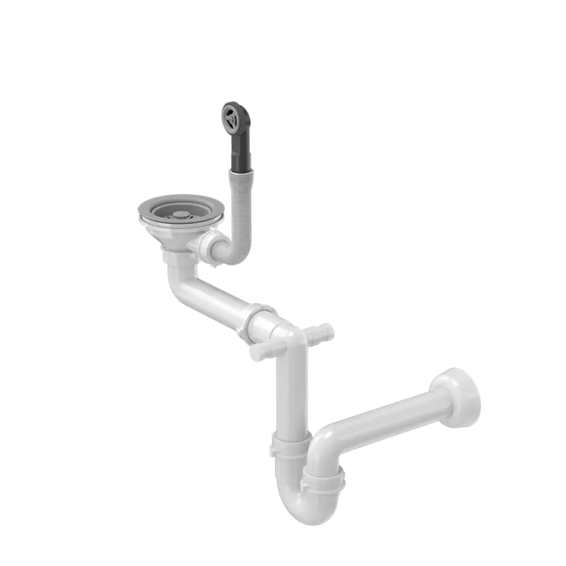 Quadri szürke mosogató készlet túlfolyóval és 1 mosogatóval 1208957900