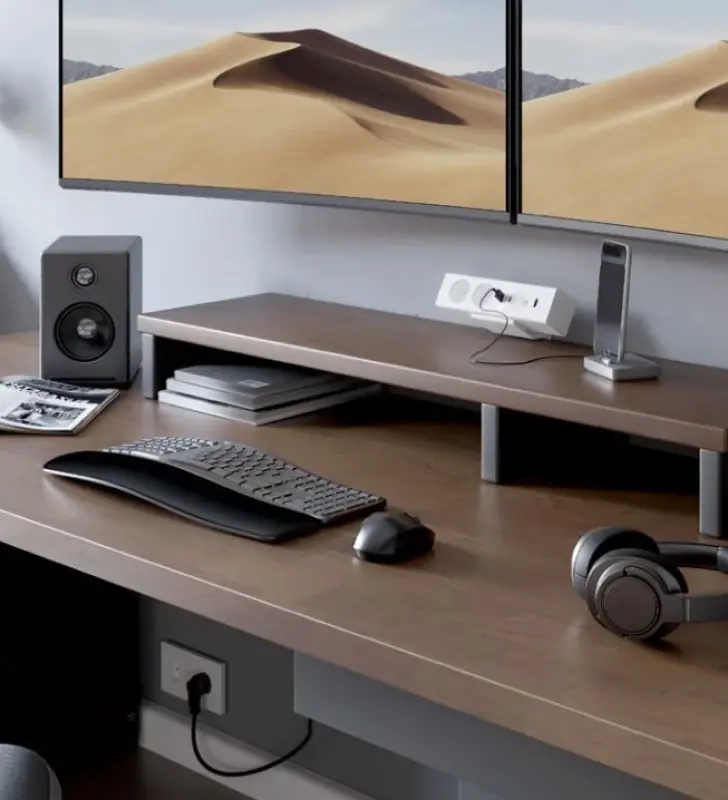 Indux Desk irodai vagy asztali fehér munkalap csatlakozó (2x) 1xUSB A, 1xUSB C, 1xRJ45 és 1xHDMI 1208957921-tel