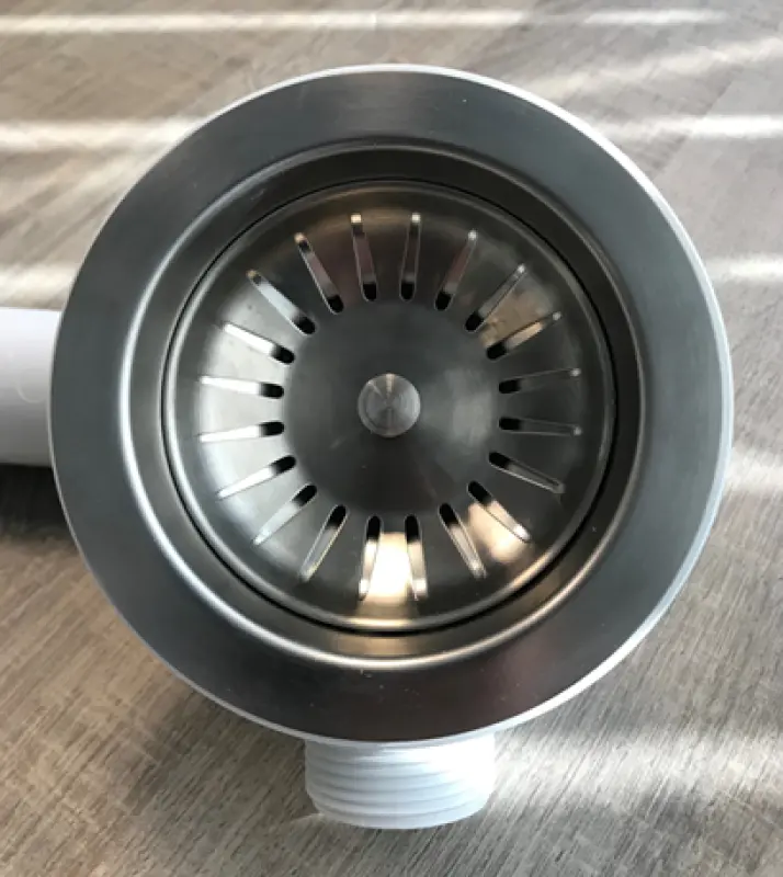 ABK szűrőkosár készlet, rozsdamentes acél lefolyókészlet mosogatóhoz túlfolyóval KORFCOMPLRV