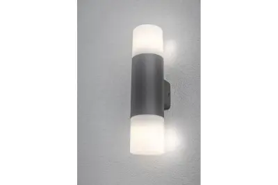 Verlichting Corta tuinverlichting muurlamp antraciet voor 2 lichtbronnen 1289002