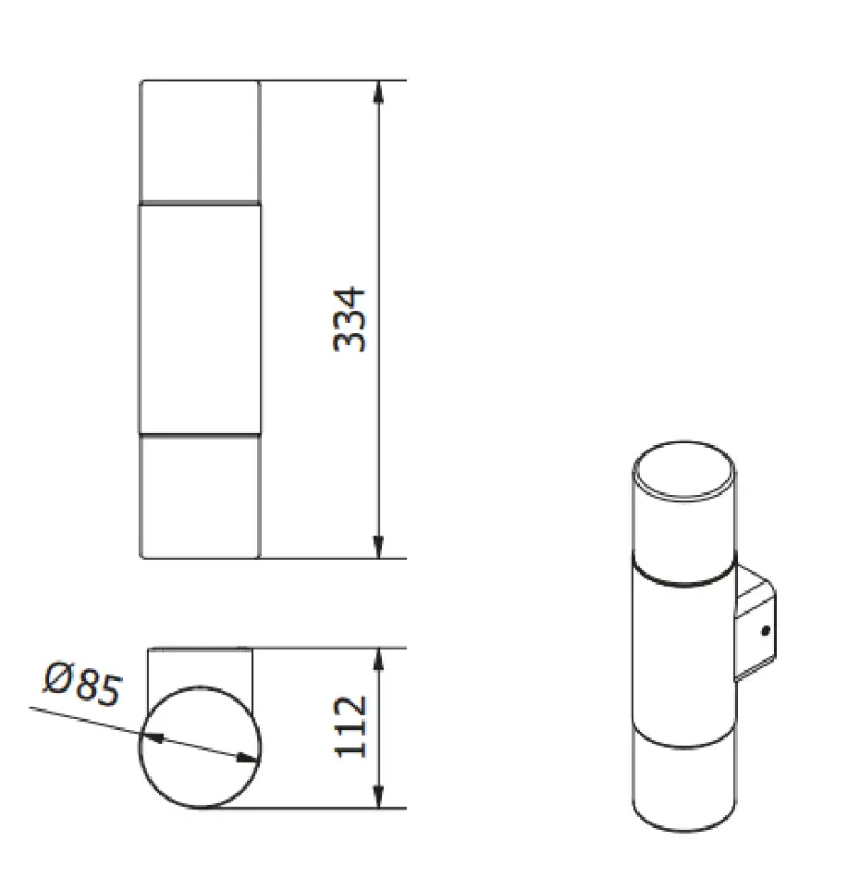 Verlichting Corta tuinverlichting muurlamp antraciet voor 2 lichtbronnen 1289002