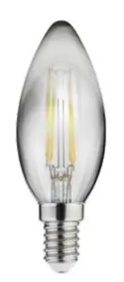 Decor Lumiere ovális LED lámpa E14 Filament meleg fehér 2700K füstüveg 35mm