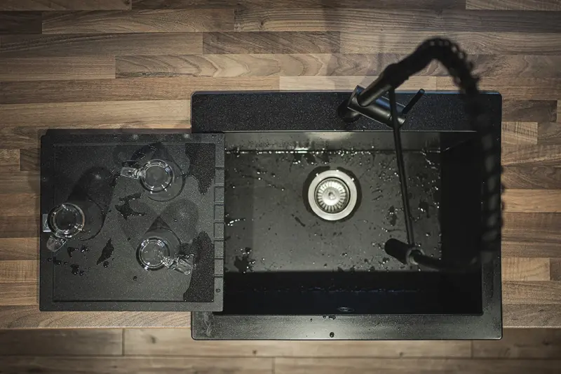 Aquadesign Unix gránit csepegtető 35x35cm fekete 1208958214