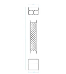 Aquadesign 2-funkciós meghosszabbított perlátor rugalmas kifolyóval, 13 cm króm, M22 és M24, 1208958229
