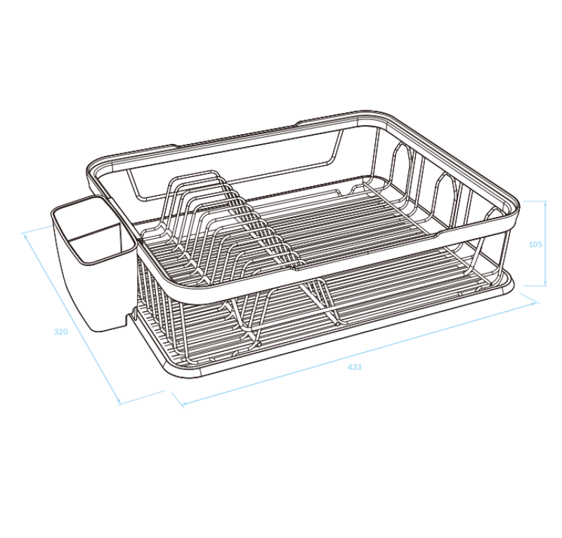 EPKA Dish fekete/arany edényszárító acél 43.3x10.5x32cm 1208958249