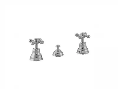 Huber Victorian 3-lyukú bidet csaptelep kifolyó nélkül Bronz AC90121027