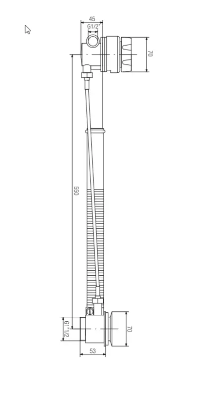 PB fürdőkád lefolyó bronzból, fürdőkád túlfolyóval és fürdőkád töltő kombinációval 1208958384