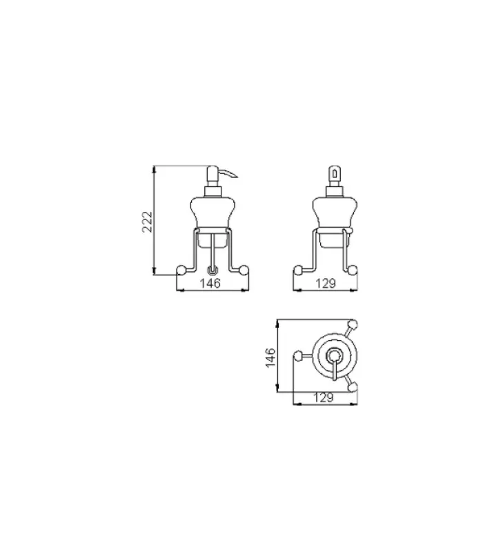 Huber Croisette Klasszikus Szappanadagoló Bronz-Kerámia 4030.01H.BA