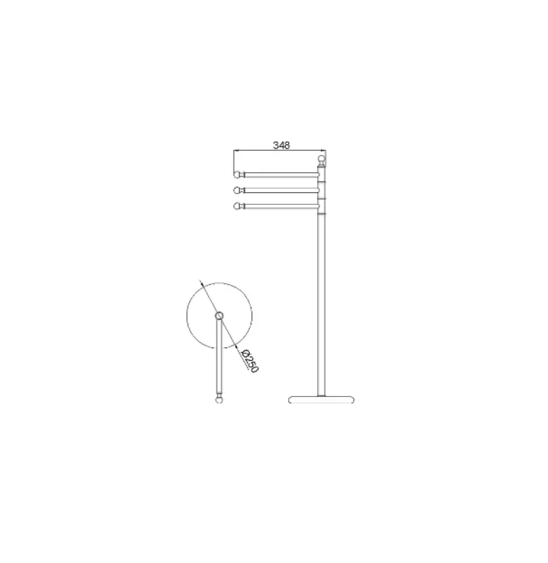 Huber Croisette Klasszikus Törölközőtartó álló modell Bronz 4042.01H.BA