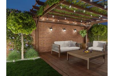 Decorslinger voor in de tuin 10m AC220-240V 50-60Hz 10xE27 2x0 75mm 1208958646