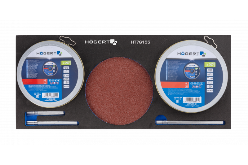 Hoegert csiszolókorong készlet fém és rozsdamentes acél vágásához, 60 darab. 1208962062