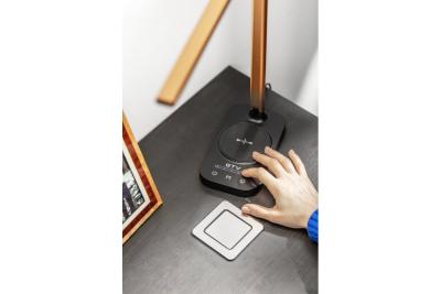 Decor Bureau lamp Bressi 8W 450lm AC220-240V 3-CCT Vezeték nélküli Töltés USB PF>0 5 RA>80 Fekete / Arany 1208962479
