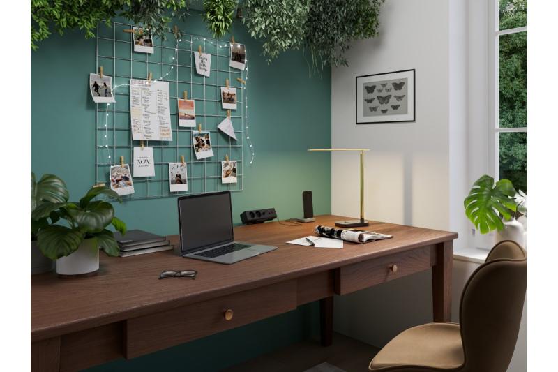 Decor Bureau lamp Bressi 8W 450lm AC220-240V 3-CCT Vezeték nélküli Töltés USB PF>0 5 RA>80 Fekete / Arany 1208962479