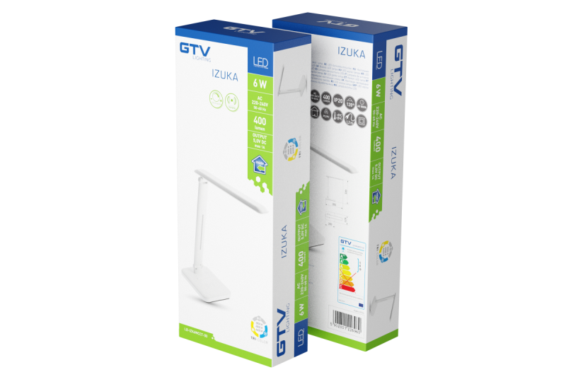 Decor IZUKA LED asztali lámpa 6W 400lm AC220-240V 50/60Hz CCT indukciós töltő fehér. 1208962496