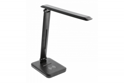 Decor IZUKA LED íróasztali lámpa 6W 400lm AC220-240V 50/60Hz CCT indukciós töltő fekete. 1208962497