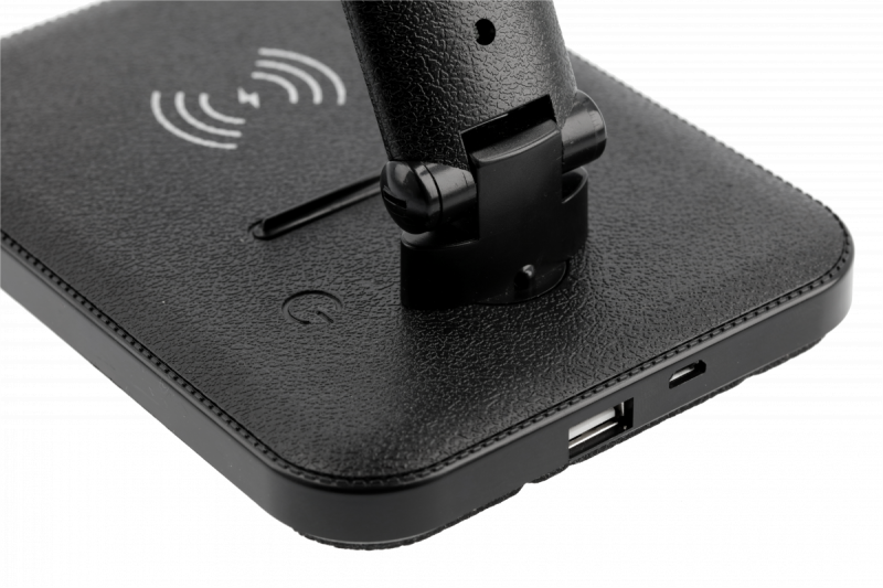 Decor IZUKA LED íróasztali lámpa 6W 400lm AC220-240V 50/60Hz CCT indukciós töltő fekete. 1208962497