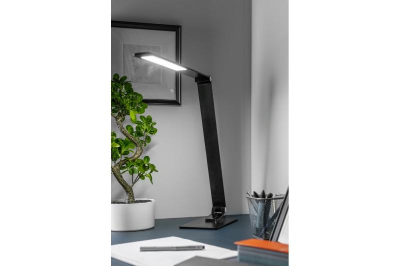 Decor Bureaulamp Loneos 12W 700lm AC220-240V 3-CCT 5-fokozatú tompítás RA>80 USB fekete 1208962502