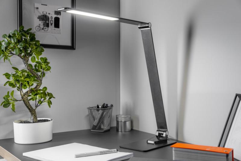 Decor Bureaulamp Loneos 12W 700lm AC220-240V 3-CCT 5-fokozatú tompítás RA>80 USB fekete 1208962502