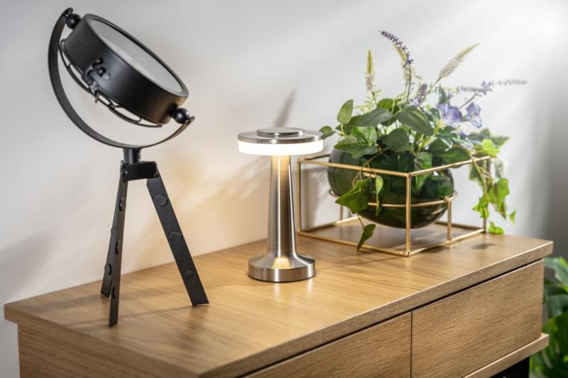 Dekor Monum Asztali Lámpa 3W 200lm DC 5V 1A 3000 K 3 darab Dimmelhető akkumulátor 1800 mAh inox 1208962503