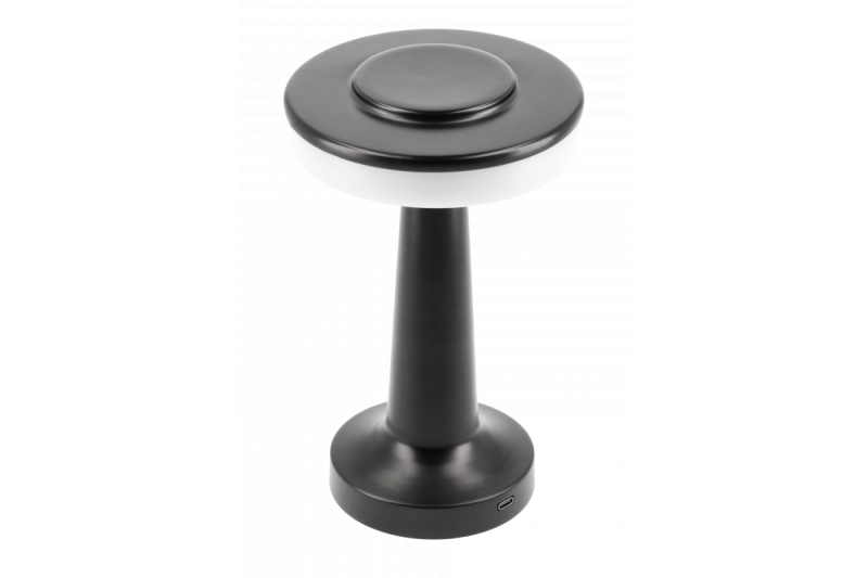 Decor Bureau Lámpa Monum 3W 200lm DC 5V 1A 3000 K 3 fok. Állítható fényerejű, 1800 mAh akkumulátorral, fekete. 1208962504