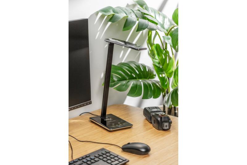 Decor Asztali Lámpa Tritton 6W 340lm AC220-240V 4-CCT Vezeték nélküli Töltés USB PF>0,5 RA>80 fekete 1208962518