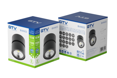 Decor Armatuur LED BIANCO 15W 1500lm AC220-240V 50/60 Hz PF> 0.5 Ra≥80 IP20 IK06.36 ° 4000K kerek fekete. 1208962668