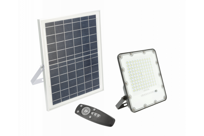 Solar LED reflektor BRAVOS, 100W, 1000lm, 6400K, IP65, 120°, napelem, távirányító, 3y 1208962681