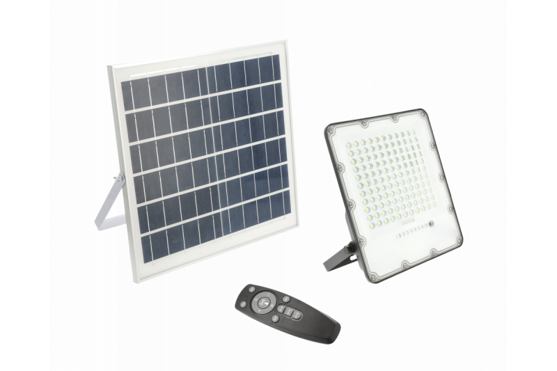 Solar LED reflektor BRAVOS, 150W, 1500lm, 6400K, IP65, 120°, napelem, távirányító, 3y 1208962682