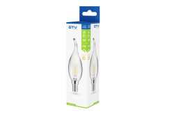 Dekoratív LED fény, FILAMENT, C35L, 27006, E14, 4W, 240lm, AC220-240V/ 50-60Hz, RA>80, 360° 1208962696