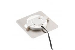 Decor LED lépcsőarmatúra ESCADA KB DC12V négyzet alakú matt üvegbúra 0,8W 70lm 4000K inox kábel 150cm.