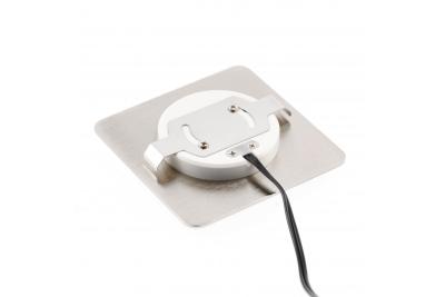 Decor LED lépcsőarmatúra ESCADA KB DC12V négyzet alakú matt üvegbúra 0,8W 70lm 4000K inox kábel 150cm.