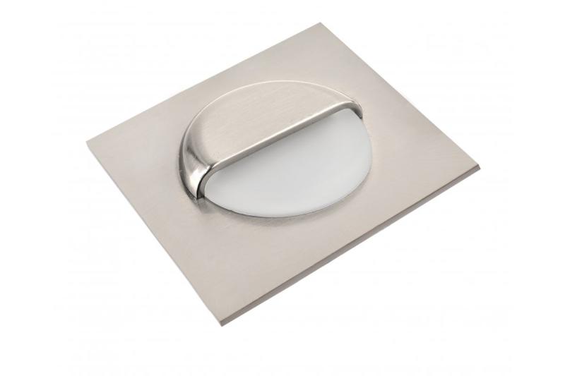 Decor LED lépcsőarmatúra ESCADA KB DC12V négyzet alakú matt üvegbúra 0,8W 70lm 4000K inox kábel 150cm.