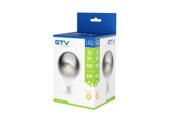 Díszítő LED lámpa, FILAMENT, G125, 27006, E27, 8W, 540lm, AC220-240V/ 50-60Hz, RA>80, 360° 1208962766