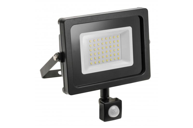 LED-es reflektor iNEXT mozgásérzékelővel 20 W 1600 lm, PF>0,9, RA>80, IP65, 120°, 6400 K, fekete test 1208962859