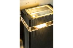 Wanddecoratie-armatuur met twee richtingen NESSA GU10 MAX.2x50W IP54 AC220-240V 50/60Hz zwart. 1208963007