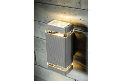 Dekor Fali lámpatest két irányban NESSA GU10 MAX. 2x50W IP54 AC220-240V 50/60Hz szürke. 1208963008
