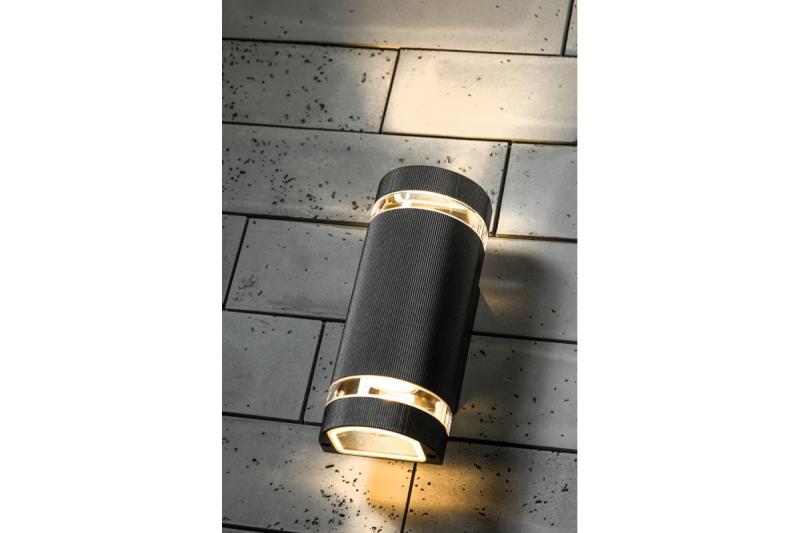 Sier Wandarmatuur met twee richtingen SILVA GU10 MAX. 2x50W IP54 AC220-240V 50/60Hz zwart. 1208963135