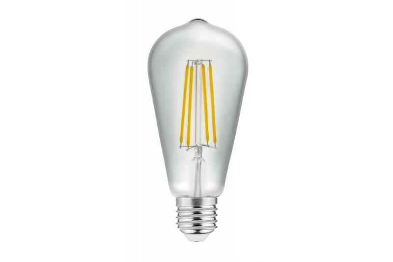 LED-lámpa, FILAMENT, ST64, 3000K, E27, 6W, 600Im, AC220-240V/ 50-60Hz, RA>80, 360° 1208963175