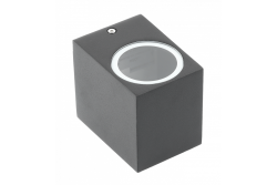 Decorgevelarmatuur met eenrichtingsverkeer TIAGO KW GU10 MAX.35W IP54 AC220-240V 50/60Hz zwart. 1208963206