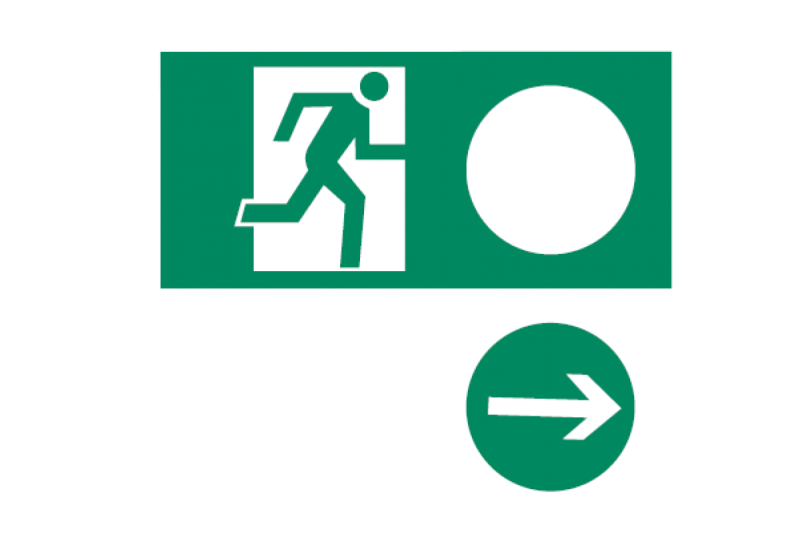 Vészkijárat jelző univerzális, 150X300 1208963659