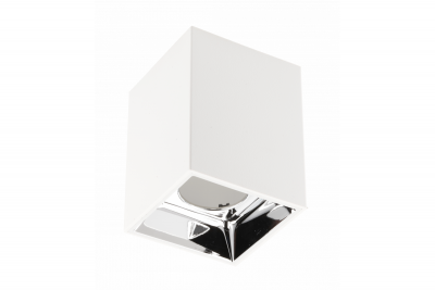 Decor Plafonddíszítés ARIES PC 77x100mm IP20 max 20W négyzet alakú fehér/króm. 1208963817