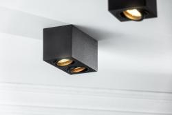 Dekor Plafonlámpa AVEIRO DUO alumínium 160x80x85mm IP20 max 20W*2 négyzet alakú fekete. 1208963824