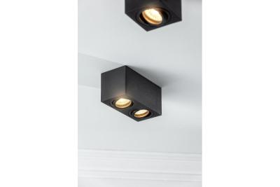 Dekor Plafonlámpa AVEIRO DUO alumínium 160x80x85mm IP20 max 20W*2 négyzet alakú fekete. 1208963824