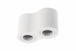 Dekor Mennyezeti lámpatest AVEIRO DUO alumínium 160x80x85mm IP20 max 20W*2 kerek fehér. 1208963827