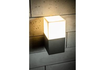 Decor Tuinarmatuur LARGO-AU E27 MAX.15W IP44 AC220-240V 50-60Hz fali lámpa egyenes felső résszel grafit színben. 1208963916