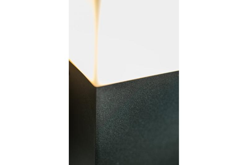 Decor Tuinarmatuur LARGO-AU E27 MAX.15W IP44 AC220-240V 50-60Hz fali lámpa egyenes felső résszel grafit színben. 1208963916