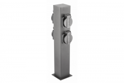Decor Kerti Oszlop LARGO-P 36 IP44 AC220-240V 50-60Hz 4*schuko aljzat max. 3500W oszlop grafit. 1208963917